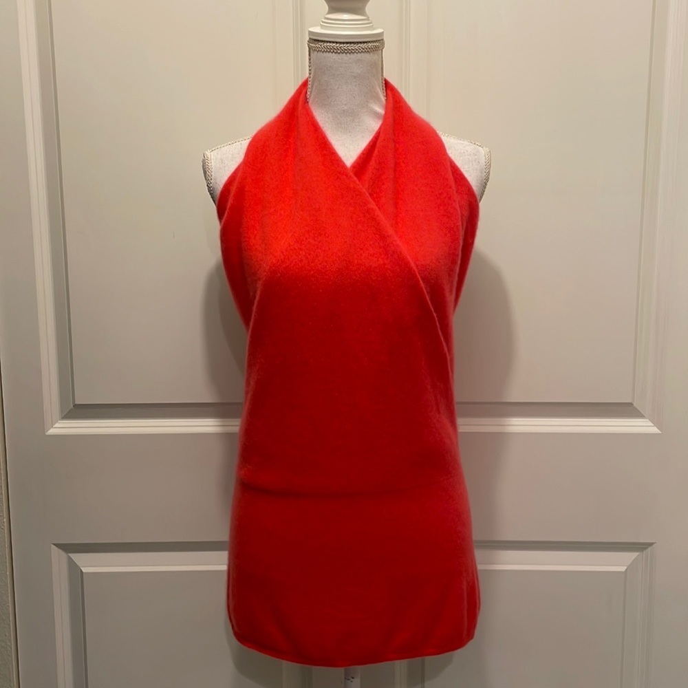 Cache Luxe 100% Cashmere Halter Tunic Sweater